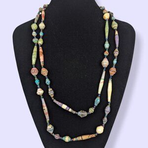 (2/$20) Long Rolled Wrapper Infinity Necklace